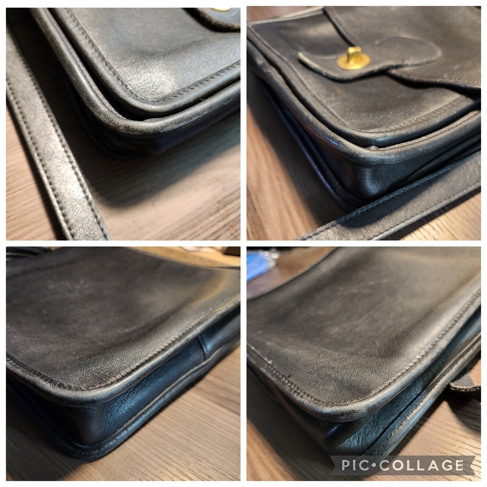 Vintage Black Coach Station Bag 5130 Crossbody Bag - Picture 10 of 11